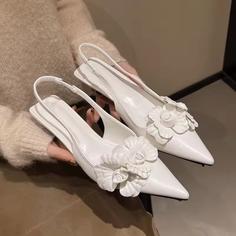 white mules heels shoes
