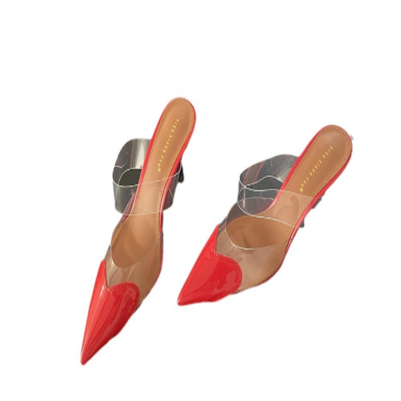ladies red mule shoes