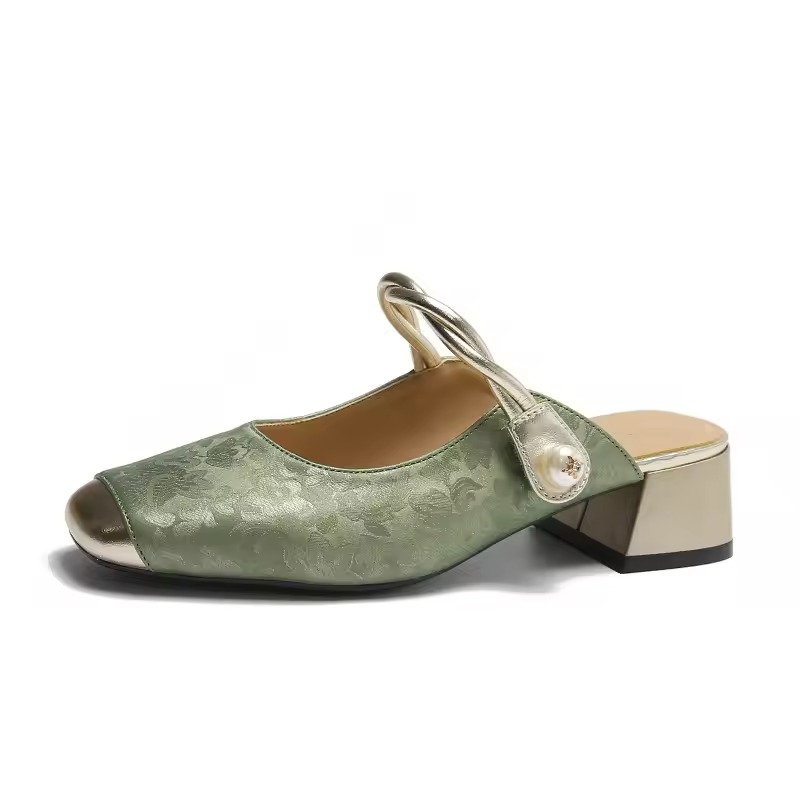 green mules shoes